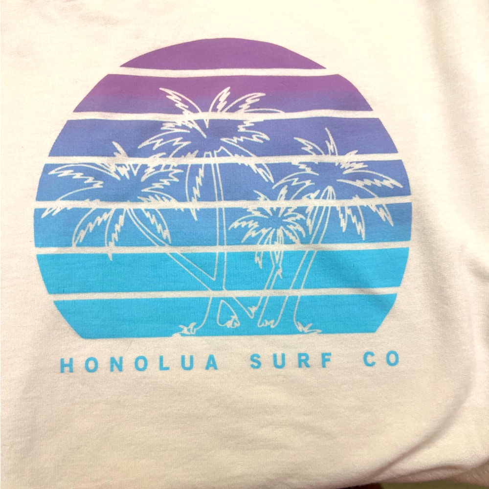 Honolua Wahine Women's Surf Palmset Pullover Hoodie BL1 Bone Large - Picture 5 of 9